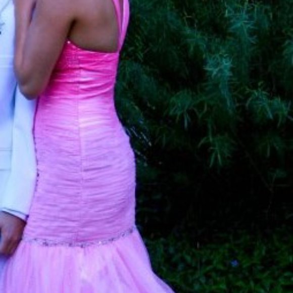 Jovani, Size 4 Dark Pink & Light pink formal dress - Picture 8 of 11